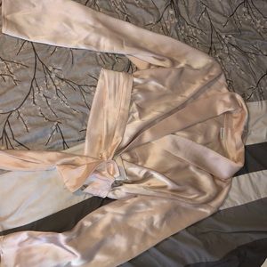 Babaton Satin Blouse in Light Pink